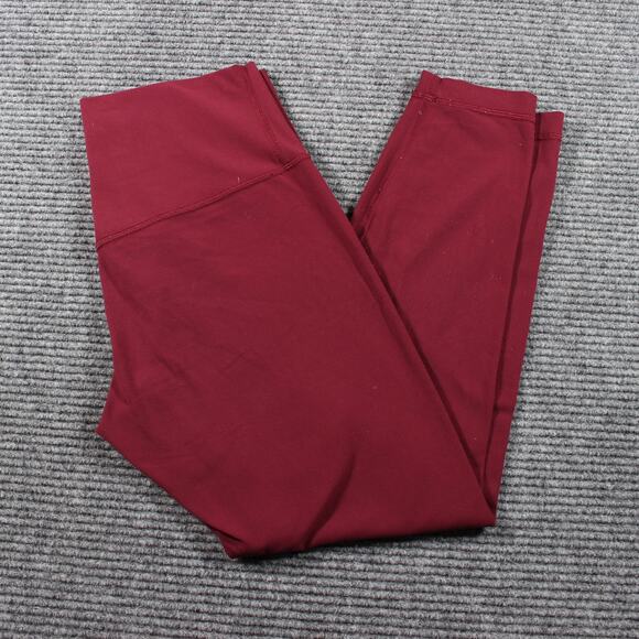 Lululemon Leggings Womens 10 Burgundy High Rise Ankle Length 24 Inseam - Picture 1 of 7